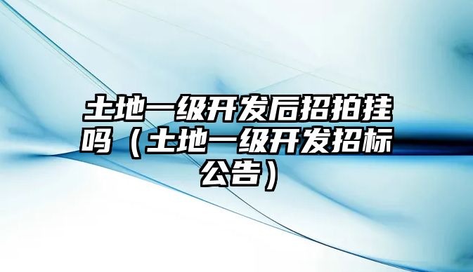 土地一級(jí)開發(fā)后招拍掛嗎（土地一級(jí)開發(fā)招標(biāo)公告）