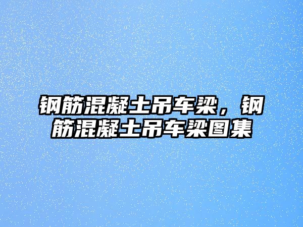 鋼筋混凝土吊車梁，鋼筋混凝土吊車梁圖集