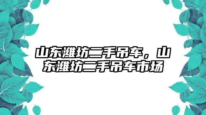 山東濰坊二手吊車，山東濰坊二手吊車市場(chǎng)