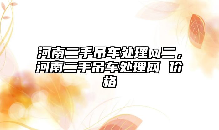 河南二手吊車處理網(wǎng)二，河南二手吊車處理網(wǎng) 價(jià)格