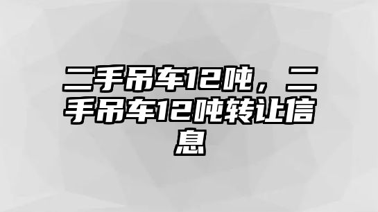 二手吊車12噸，二手吊車12噸轉讓信息