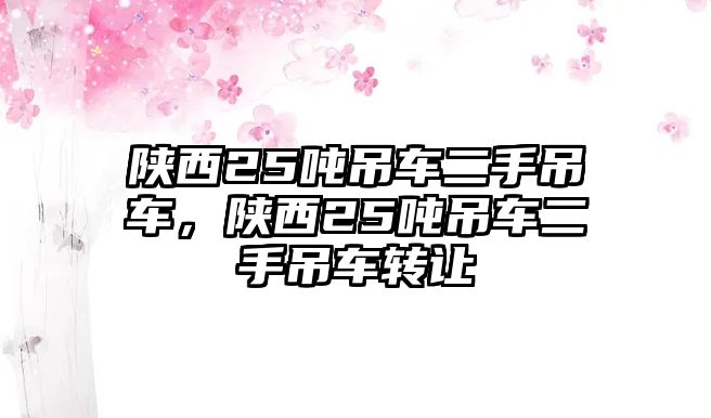 陜西25噸吊車二手吊車，陜西25噸吊車二手吊車轉(zhuǎn)讓