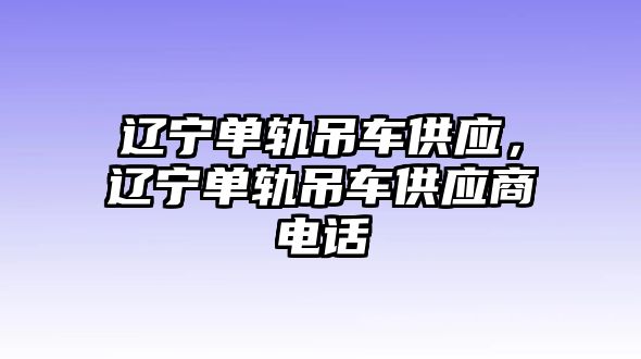 遼寧單軌吊車供應(yīng)，遼寧單軌吊車供應(yīng)商電話