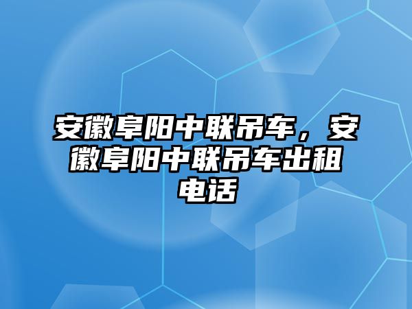 安徽阜陽中聯(lián)吊車，安徽阜陽中聯(lián)吊車出租電話