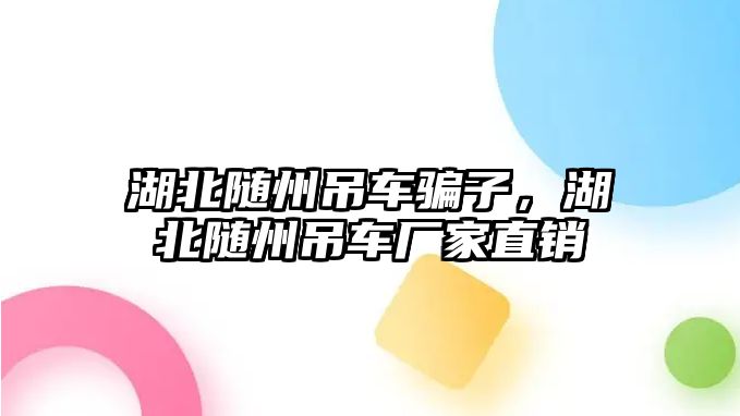 湖北隨州吊車騙子，湖北隨州吊車廠家直銷