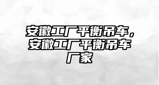 安徽工廠平衡吊車，安徽工廠平衡吊車廠家