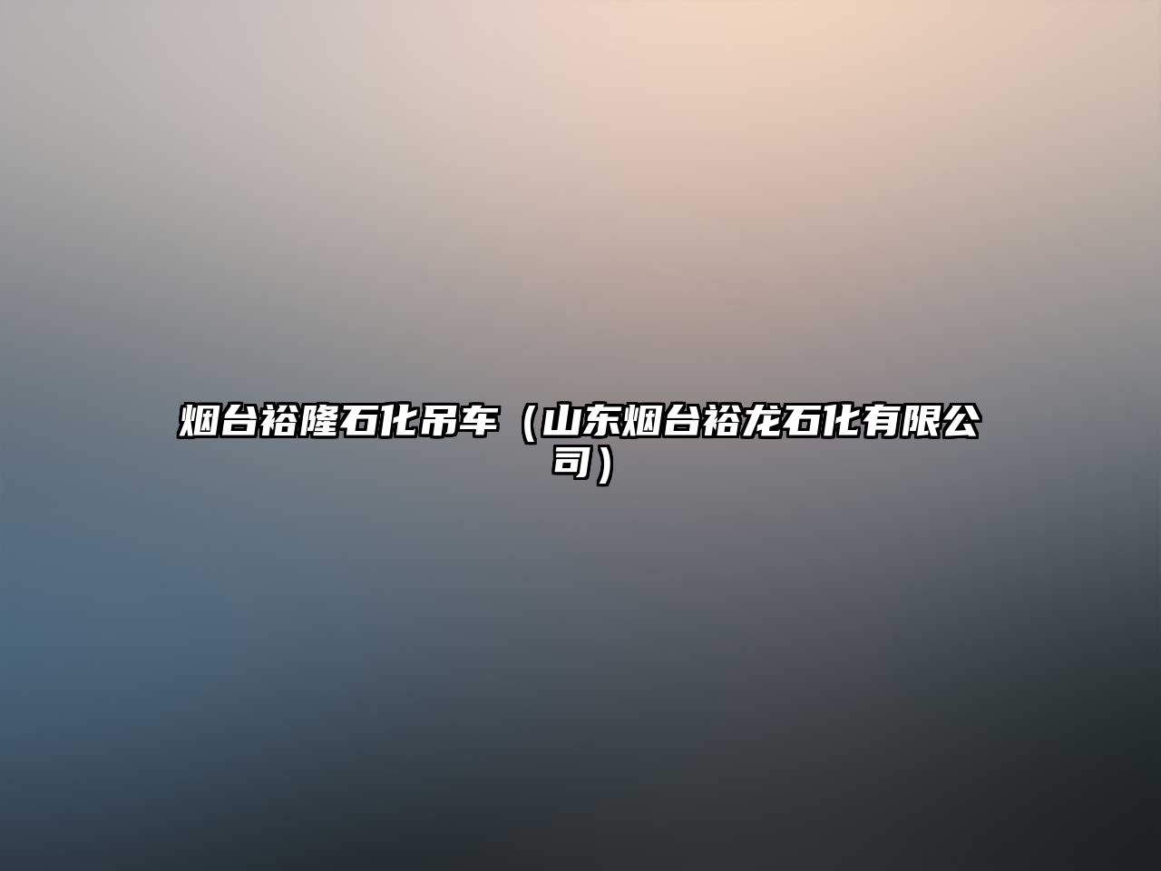 煙臺(tái)裕隆石化吊車（山東煙臺(tái)裕龍石化有限公司）