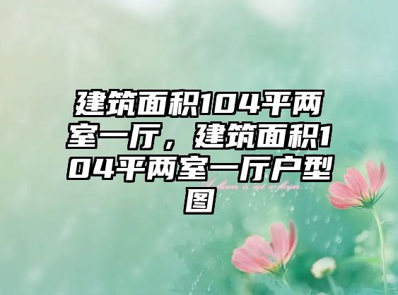 建筑面積104平兩室一廳，建筑面積104平兩室一廳戶型圖