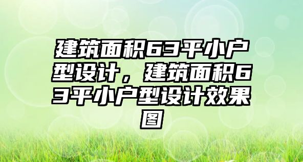 建筑面積63平小戶型設(shè)計(jì)，建筑面積63平小戶型設(shè)計(jì)效果圖