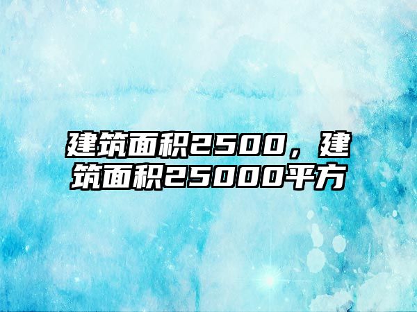 建筑面積2500，建筑面積25000平方