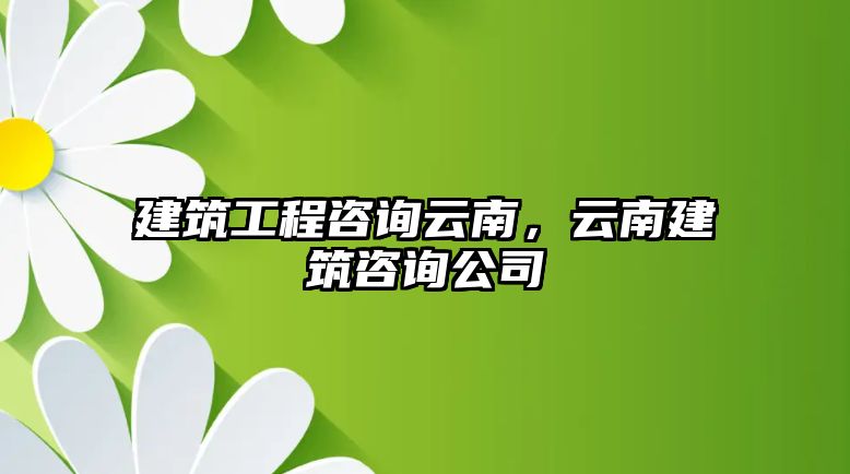 建筑工程咨詢云南，云南建筑咨詢公司