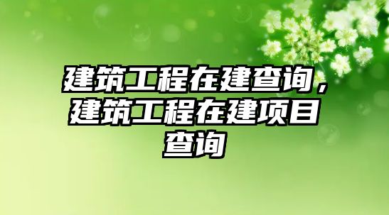 建筑工程在建查詢，建筑工程在建項目查詢