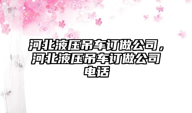 河北液壓吊車訂做公司，河北液壓吊車訂做公司電話